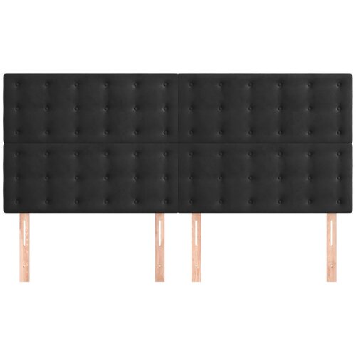  Uzglavlje crno 200x5x118/128 cm bar&amp;scaron;unasto Slike