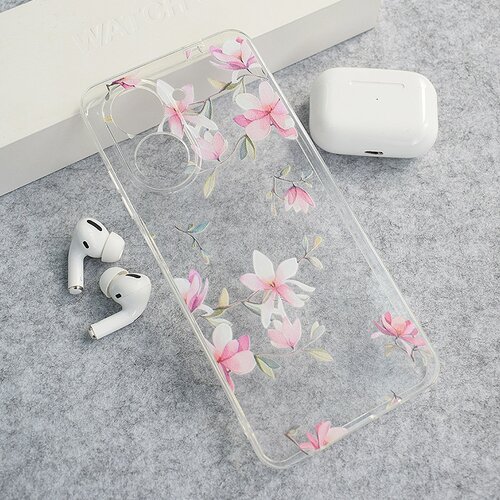 Nanobit Maska za Xiaomi Redmi A5 (2025) (173 mm) Print Pink Mangolia Flowers Slike