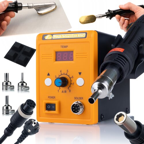 Rosfix SET SPAJKALNA POSTAJA 858D IN ŽELEZNA LUTALKA &ndash; 700W, 100&ndash;500 &deg;C, 3 &Scaron;OBE, ESD, LED ZASLON, (5000075768) Cene