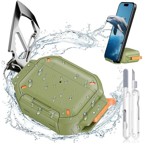 INF TPU Za&scaron;čitno Ohi&scaron;je s Čistilnim Peresom Združljivo z Apple AirPods Pro 3 Green, (5000090507) Cene