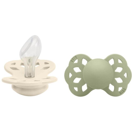 Bibs anatomska duda infinity silicone ivory & sage Cene