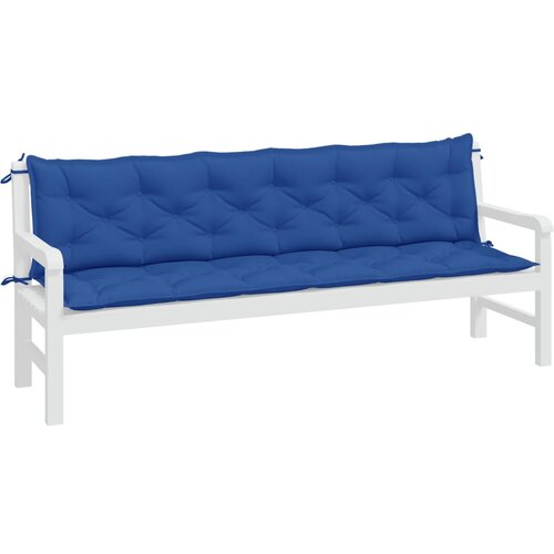  Jastuci za vrtnu klupu 2 kom plavo 200x50x7 cm tkanine Oxford Slike