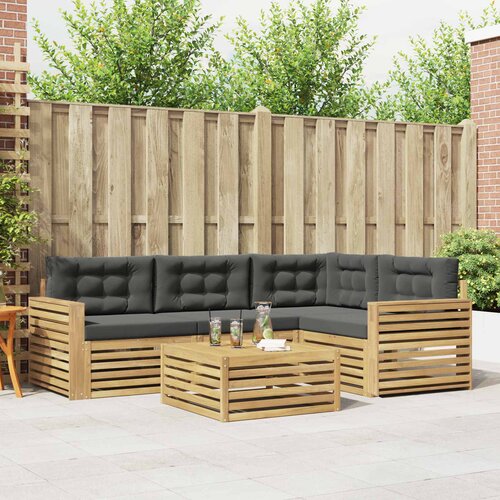  Set vanjskih sofa 5 kom. Bijela i antracit Poliester Cene