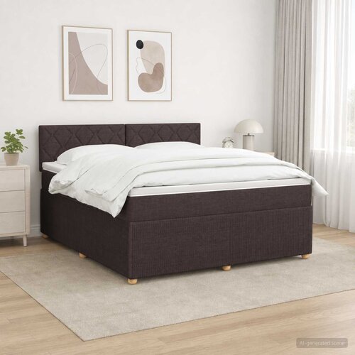  Boxspring krevet s madracem Tamno smeđa 180 x 200 cm Tkanina Cijene