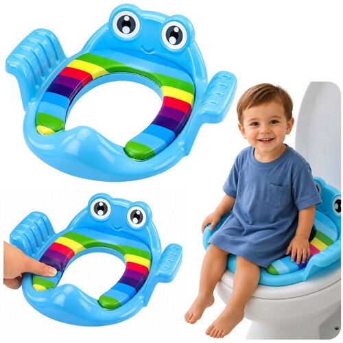  Toilet Seat Cover for Children Soft Seat with Handles Blue Cijene