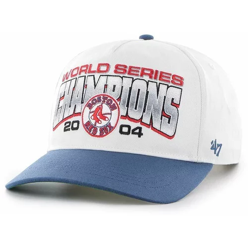 47 Brand Pamučna kapa sa šiltom MLB Boston Red Sox boja: bijela, s aplikacijom, BCWS-ARCHH02CTP-WH04
