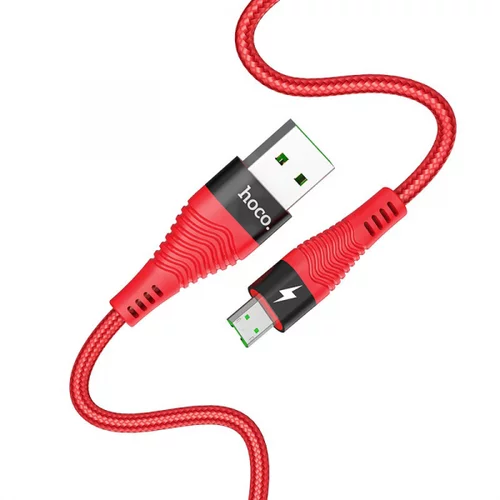 Hoco podatkovni kabel U53 Flash Type C 1,2m QC 5A pleten rdeč