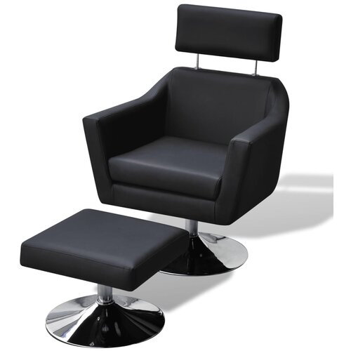 VidaXL TV naslonjač od umjetne kože crni - Crna 1 Slike