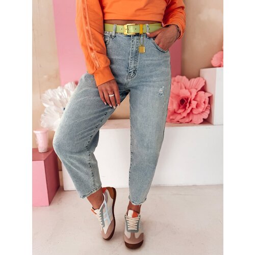 DStreet Spodnie damskie mom fit jeansowe MOMTEZ niebieskie Slike