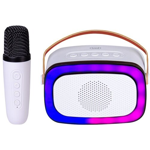 Trevi karaoke 10W, mini dimenzije, disco rasvjeta, mikrofon, bijela XR 8A01 Cijene