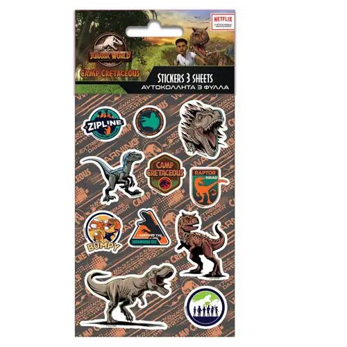 Luna Jurassic World: Set naljepnica Kamp krede 8x12cm 5 listova Cijene