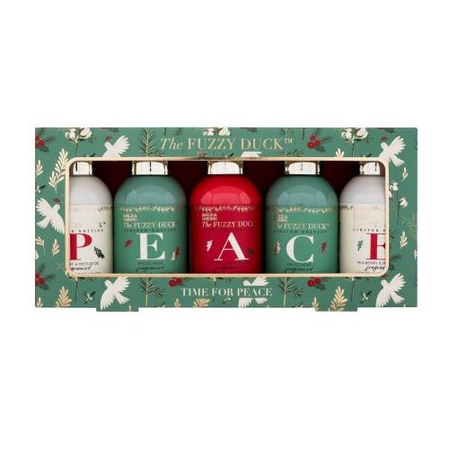 Baylis & Harding The Fuzzy Duck Time For Peace set: gel za prhanje Mulberry & Mistletoe 100 ml + krema za prhanje Mulberry & Mistletoe 100 ml + pena za kopel Spiced Pear 2 x 100 ml + losjon za telo Frosted Cranberry 100 ml unisex Cene