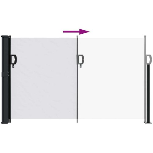 VidaXL Bočna tenda na uvlačenje bijela 120 x 500 cm Slike