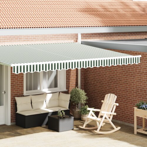 Tenda Zaslon tende Zelena in Bela 430 x 20 cm Platno, (5000217163) Slike