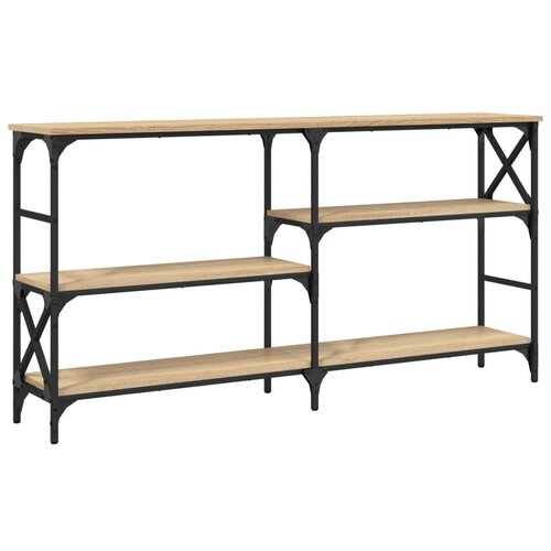 Maison Chic Konzolna mizica - miza ob steni sonoma hrast 150x29x76,5 cm inženirski les, (21785968) Slike
