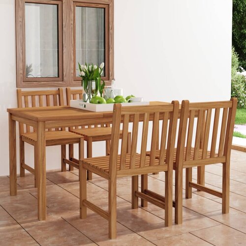  Vrtni blagovaonski set od 5 dijelova 160x80 cm masivno tikovino drvo Cene