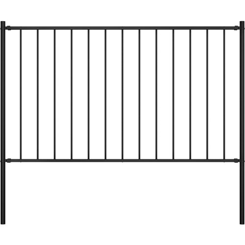 vidaXL Ograjni panel s stebrički premazano jeklo 1,7x0,75 m črn Cene