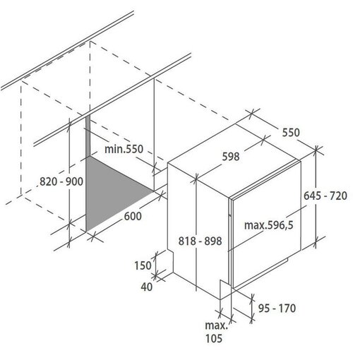 M&amp;ouml;max Kuhinjski Blok Z Aparati Noce Tonale, 360 Cm Slike