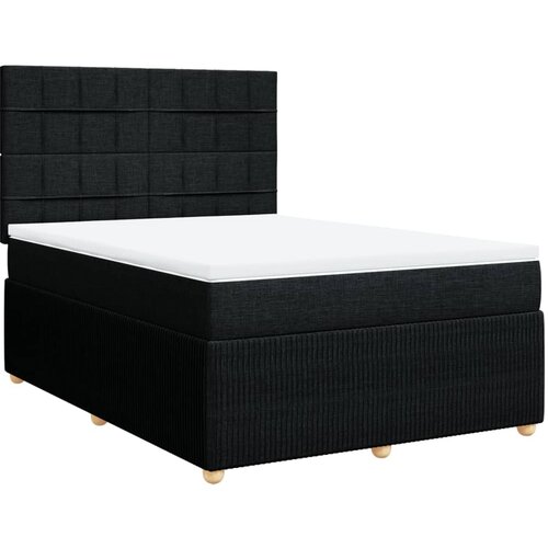 Maison Chic Box spring posteljni - Vzmetna postelja z vzmetnico črn 140x190 cm blago SL24256, (21879676) Cene