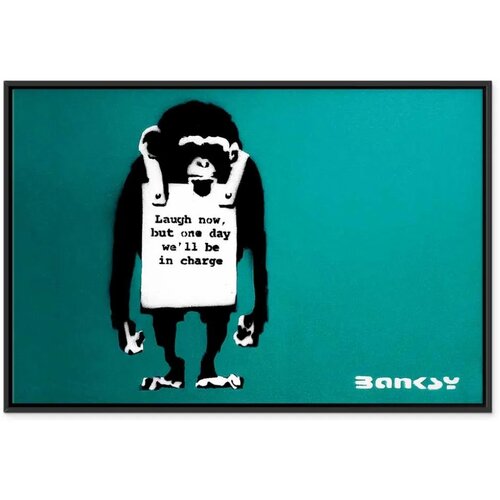  Slika - Angry Monkey (1 Part) Vertical 120x80 U crnom drvenom okviru Slike