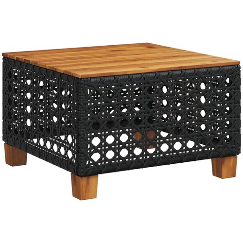  7-dijelni set vrtnih sofa od poliratana s jastucima crni Crna 55 x 55 x 36 cm Slike