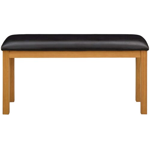  Klupa za blagovanje 95 x 32 x 45 cm Čvrsto Hrastovo Drvo Crna Slike
