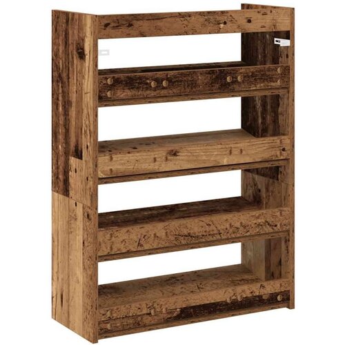 VidaXL stalak za cipele boja staro drvo 80x25x61,5cm konstruirano drvo Slike