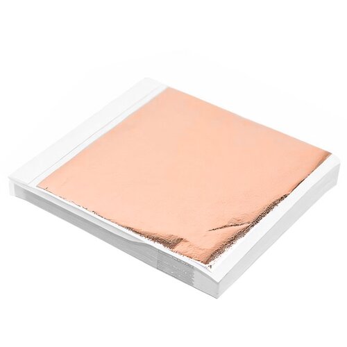  Rose gold metalik zlatni listići za pozlatu 14 x 13 cm 100 listova KORIŠTENO Cijene