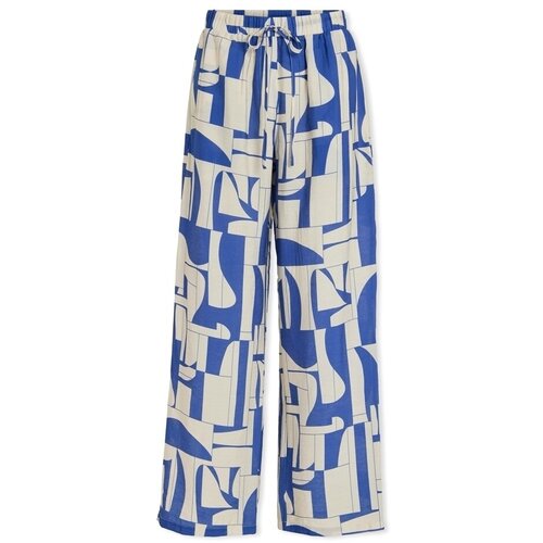 Vila Hlače Sasja Trousers - Birch/Beaucoup Bela Slike