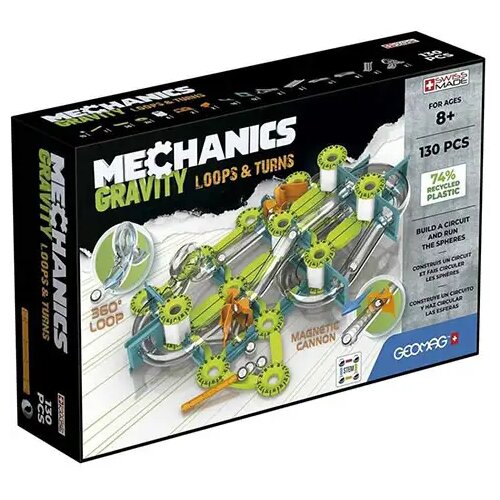 Geomagworld Geomag Mechanics Gravity loops 130-delna magnetna gradbena igrača Slike