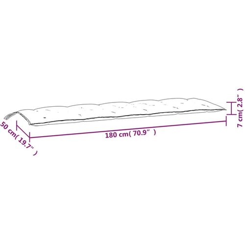 VidaXL Jastuk za vrtnu klupu sivi 180 x 50 x 7 cm od tkanine Oxford Slike