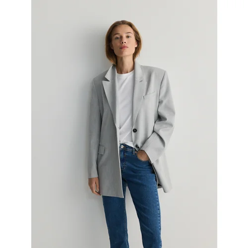 Reserved - LADIES` BLAZER - light grey