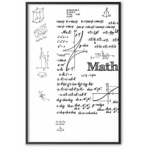  Plakat - Mathematics 60x90 Crni okvir Slike