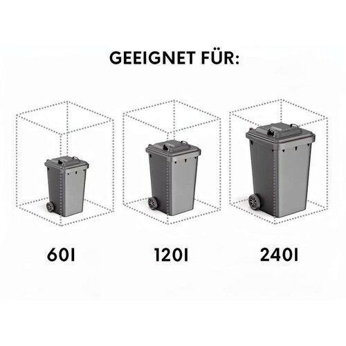 WESTMANN spremi&amp;scaron;te za 5 kanti za smeće Kubus | 5x 240L | Antracit | 332x80x116 cm - BRANDED IN GERMANY Slike