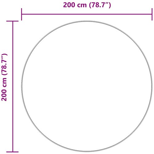  Čupavi tepih s visokim vlaknima NAVARRA srebrnosiva 200x200cm Slike