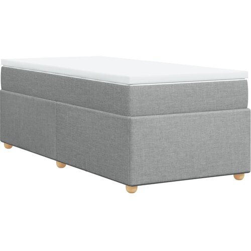 Maison Chic Box spring postelja - Vzmetna postelja z vzmetnico svetlo siva 90x190 cm blago SL17336, (21895054) Cene