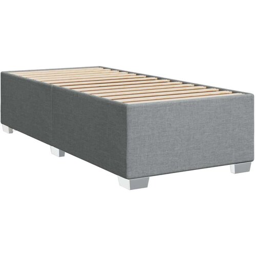 VidaXL Krevet s oprugama i madracem svjetlosivi 100x200 cm od tkanine Slike