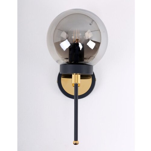 Squid Lighting Crna/siva zidna lampa &amp;oslash; 15 cm Tokyo &amp;ndash; Slike