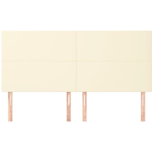  Uzglavlje krem boje 200x5x118/128 cm umjetna koža Slike