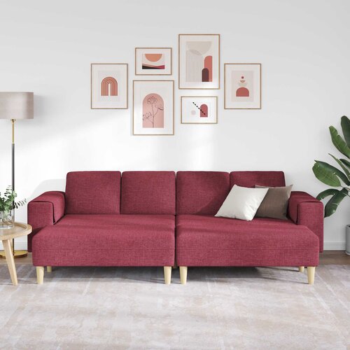  Kauč za dnevni boravak 3 pcs Vinska crvena 250 x 188 x 76 cm Slike