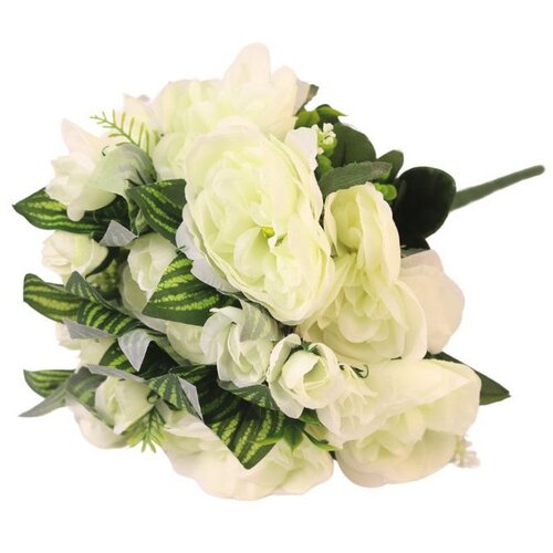  Umjetni buket peonija bijeli, 38 cm Cene