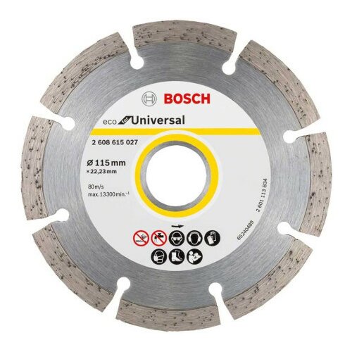 Bosch dijamantska rezna ploča eco for universal 115x22.23x2.0x7mm ( 2608615027 ) Slike