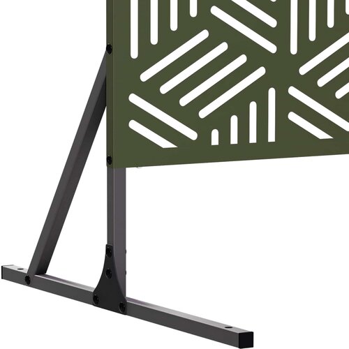  Zaslon za privatnost 100 x 50 x 180 cm Čelik Maslinastozelena Slike