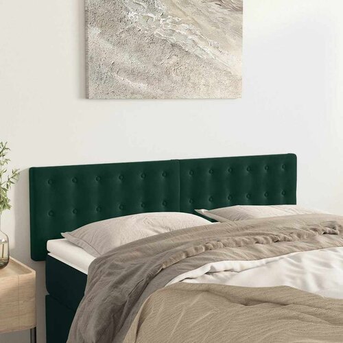  Uzglavlja tamnozelena 144x5x78/88 cm bar&scaron;unasta Cijene