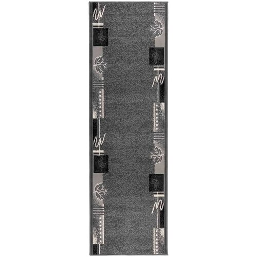  Trkački tepih FLORNES Tkani Siva Listovi 67 x 300 cm PP 7 mm - Sivo li&amp;scaron;će 67 x 300 cm Slike