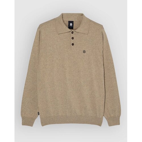 Element Icon Embroidery Long Sleeve Polo humus heather Slike