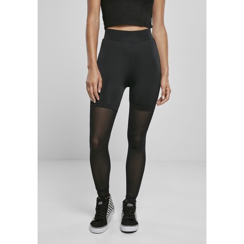 Urban Classics Women's Transparent Tech Mesh High Waisted Leggings - Black Cijene