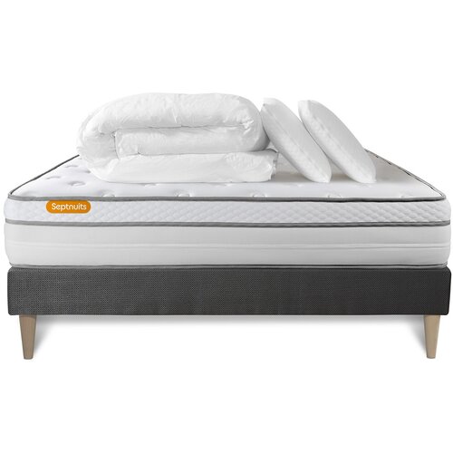 Septnuits Celoten paket za posteljo - Vzmetnica 140x200 cm + Vzmetni okvir z letvami (komplet) + 2 vzglavnika + Prevleka - Memo Luxe, (21614282) Cene