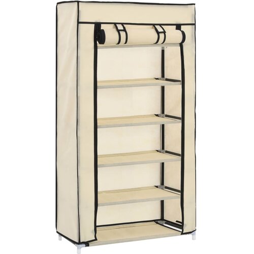 Maison Chic Omarica za obutev - Kopa za čevlje s pokrivalom blago 58x28x106 cm krem, (21776163) Cene
