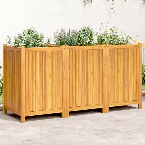 vidaXL Vrtna sadilica s oblogom 150x50x75 cm od masivnog drva bagrema Cene
